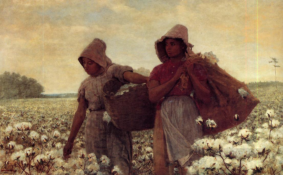 綿摘み職人 リアリズム画家 ウィンスロー・ホーマー油絵